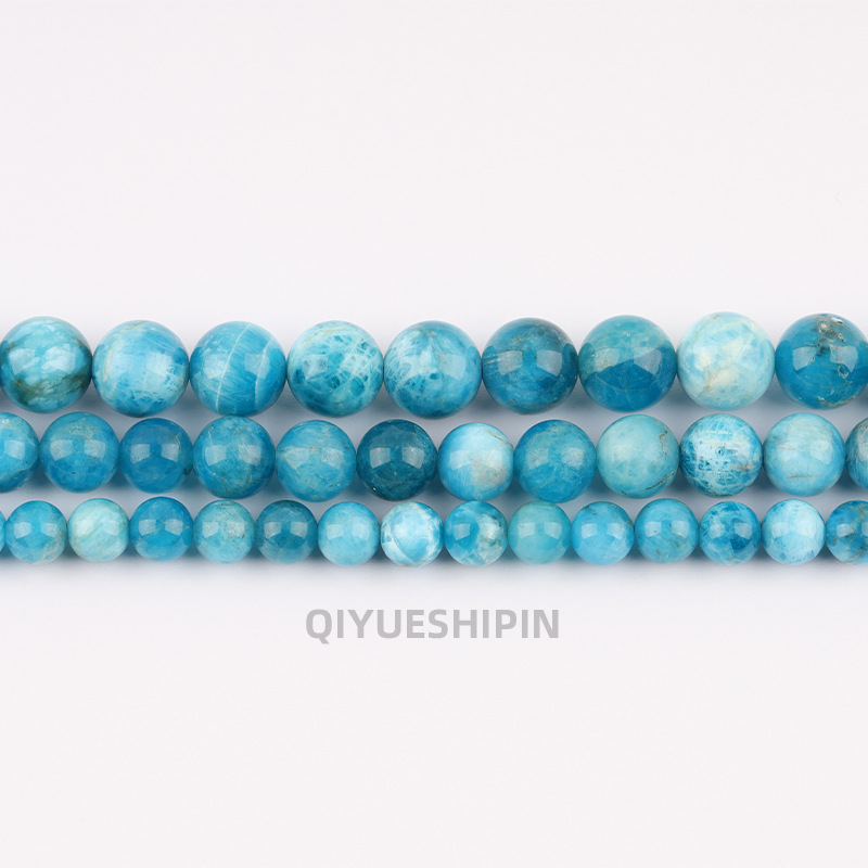 1:5A blue apatites,6mm≈63 pieces/stra