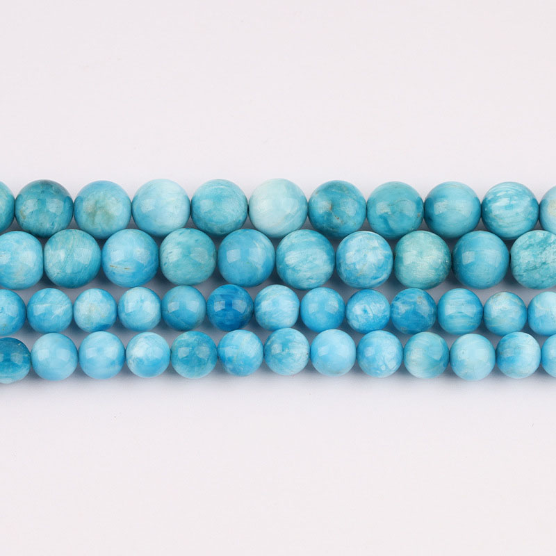 6:7A blue apatites,8mm≈48 pieces/strand