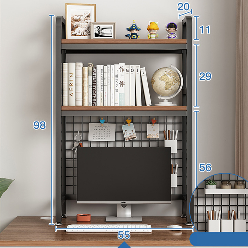 55*20*98cm Double - South American walnut black frame