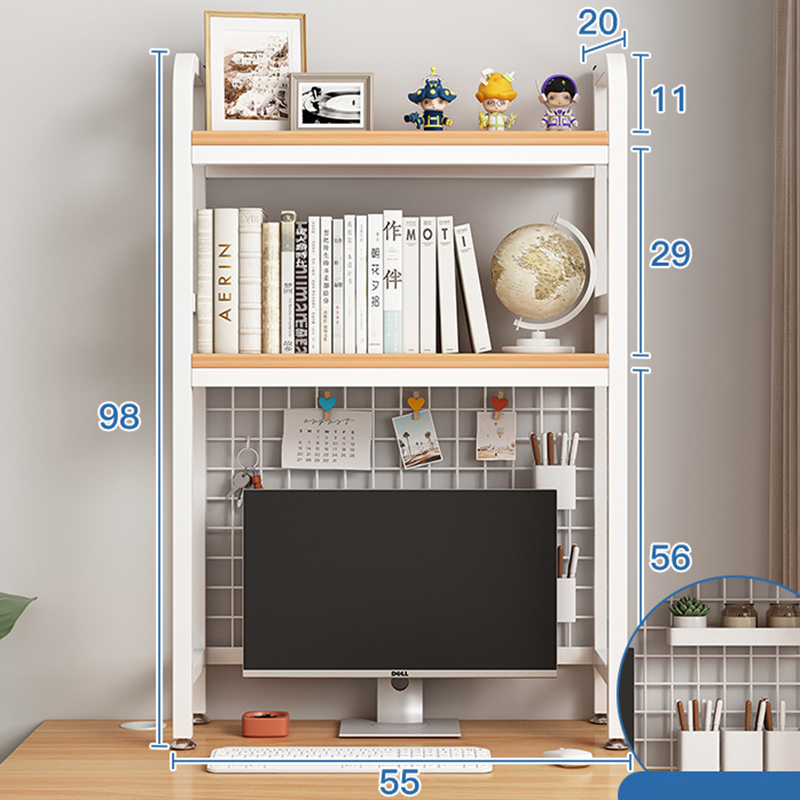 55*20*98cm Double - rain silver oak white frame