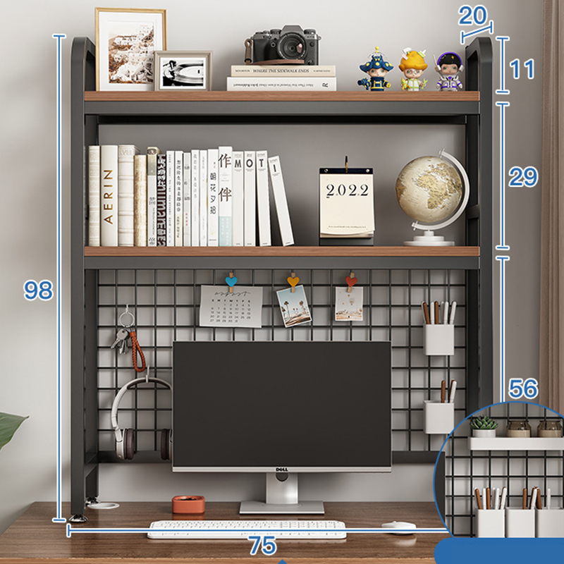 75*20*98cm Double - South American walnut black frame