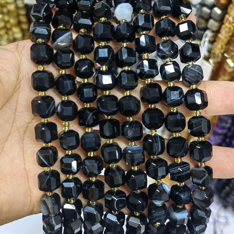 Black striped agate