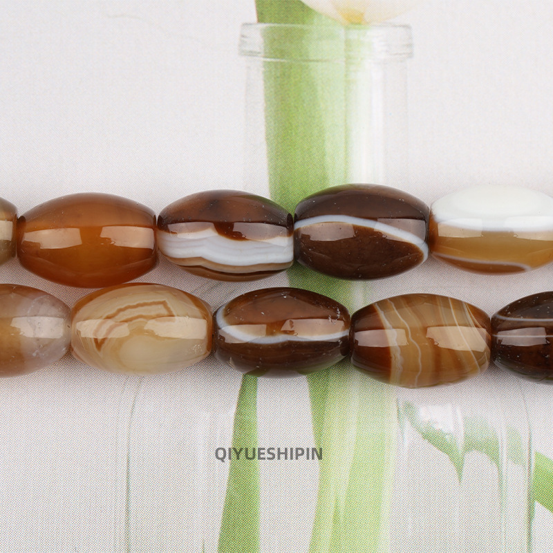 Coffee striped agate