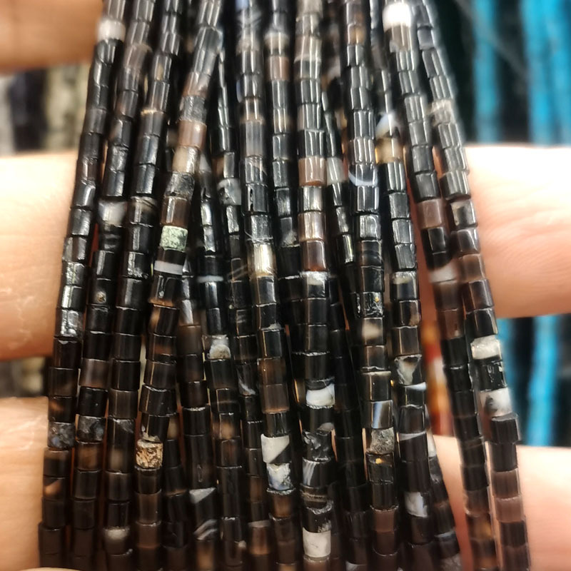 Black striped agate