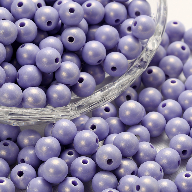 purple 8mm- Hole 2mm (50 pieces)