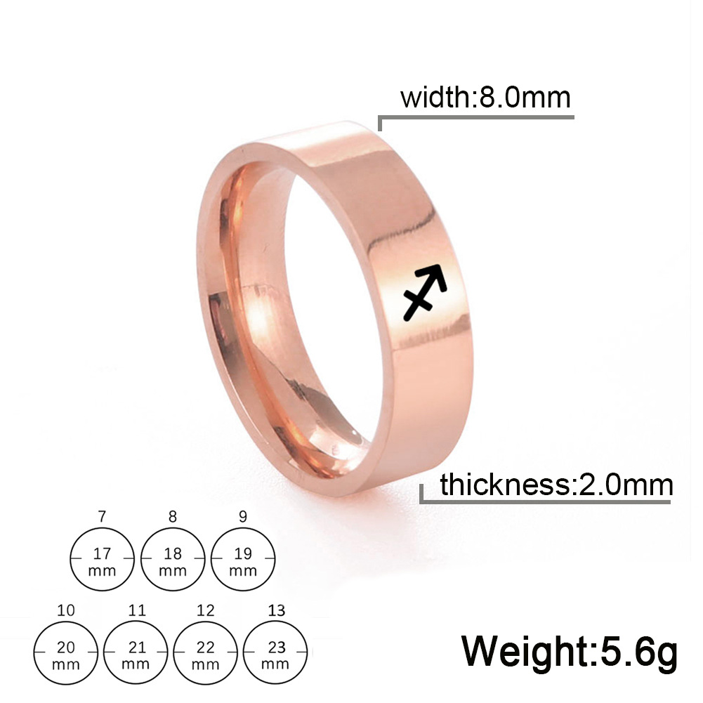 Rose gold 8mm US Size #7