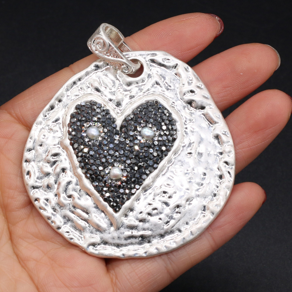 Silver heart 58x58mm