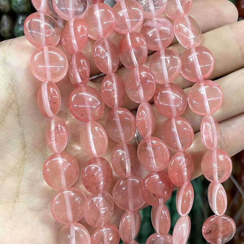 Cherry Quartz 12 * 6mm about 33 teeth