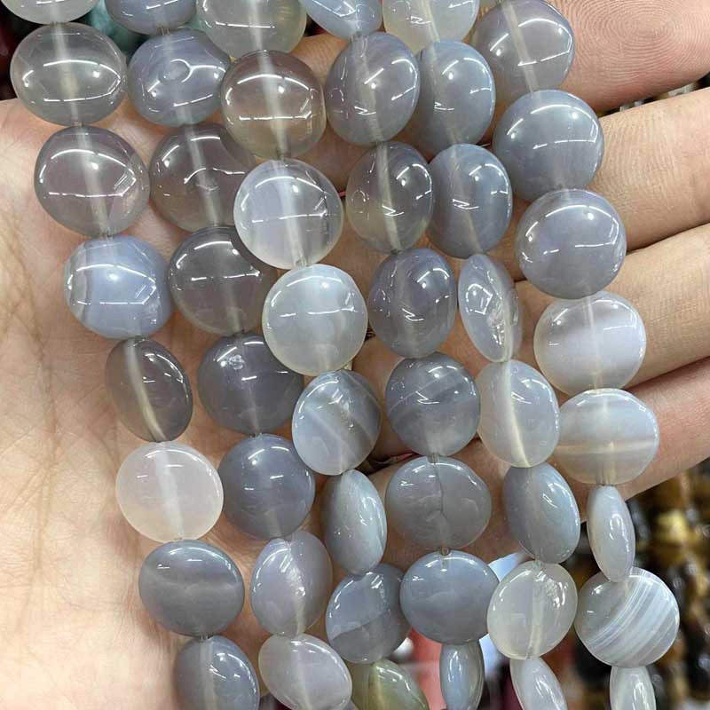 grey agate 12 * 6mm about 33 teeth