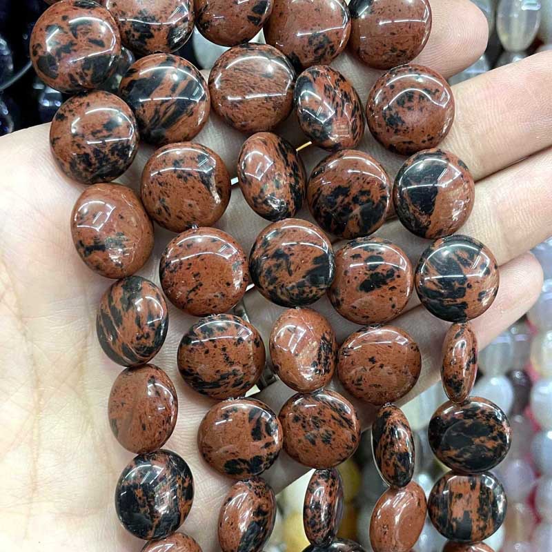 Mahogany Obsidian 12 * 6mm about 33 teeth