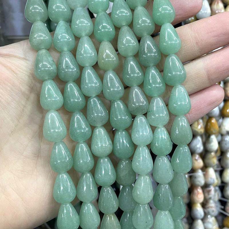 Green Aventurine 6 * 9mm about 44 teeth