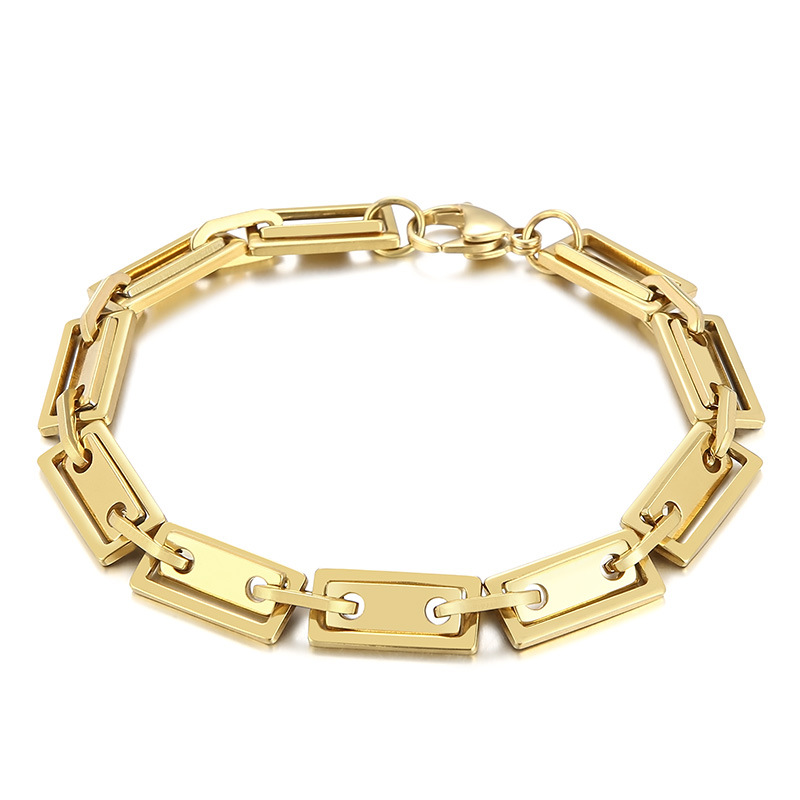 6:Gold bracelet 8mm by 19.5 cm