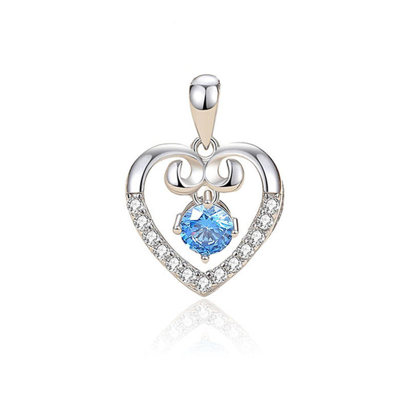 Single Blue Diamond Pendant-14 * 14mm