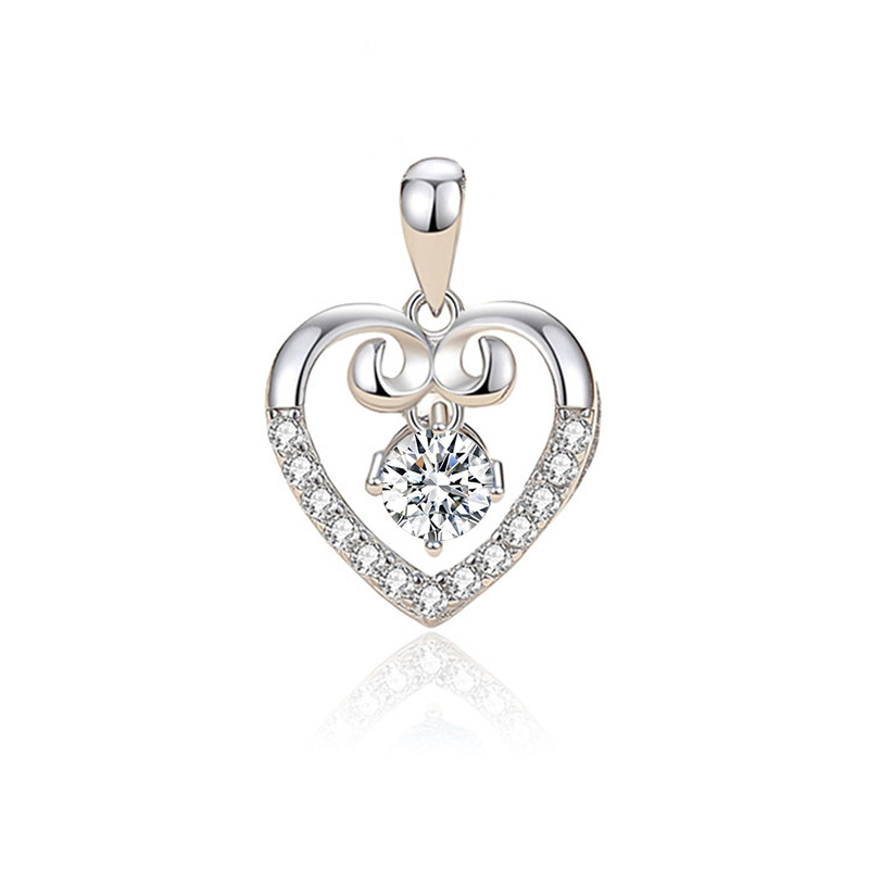 Single White Diamond Pendant-14 * 14 mm