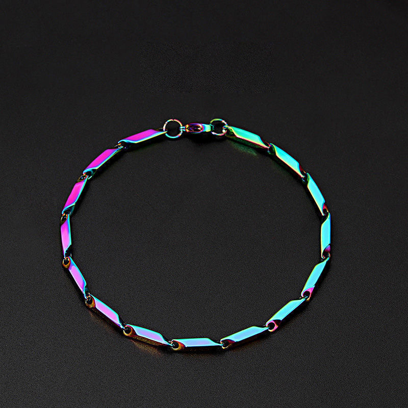 3.2 mm colorful bamboo bracelet 17CM (with tail ch