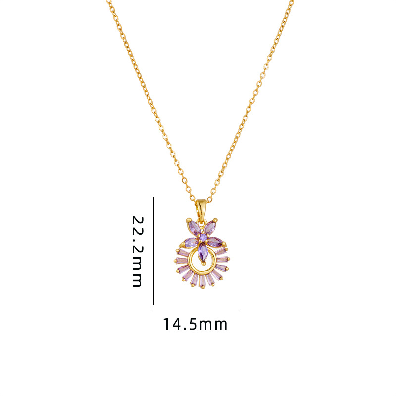 Gold purple zirconium