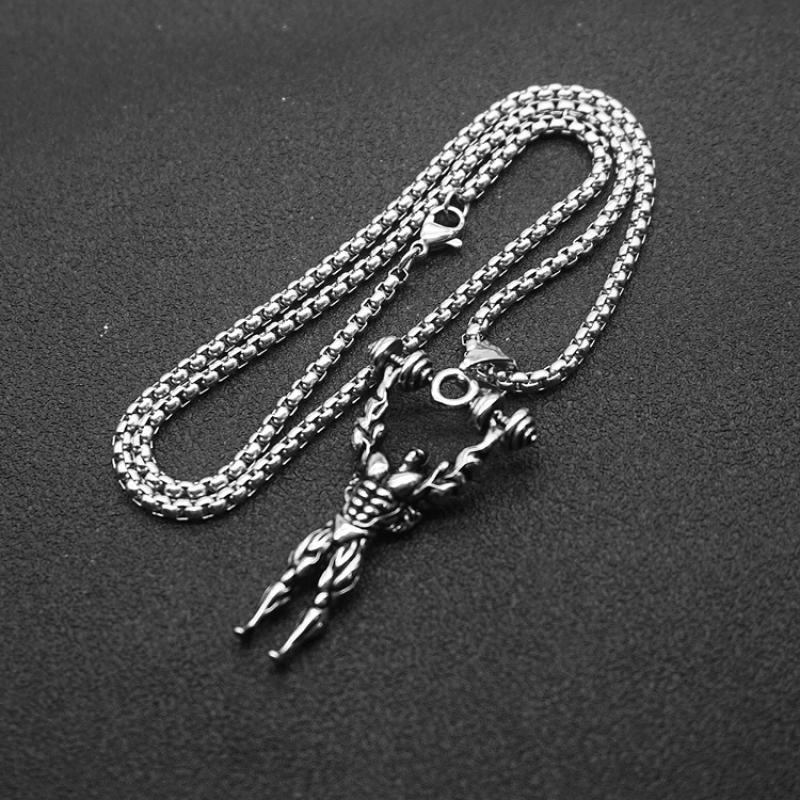 Steel color with 60cm square pearl chain