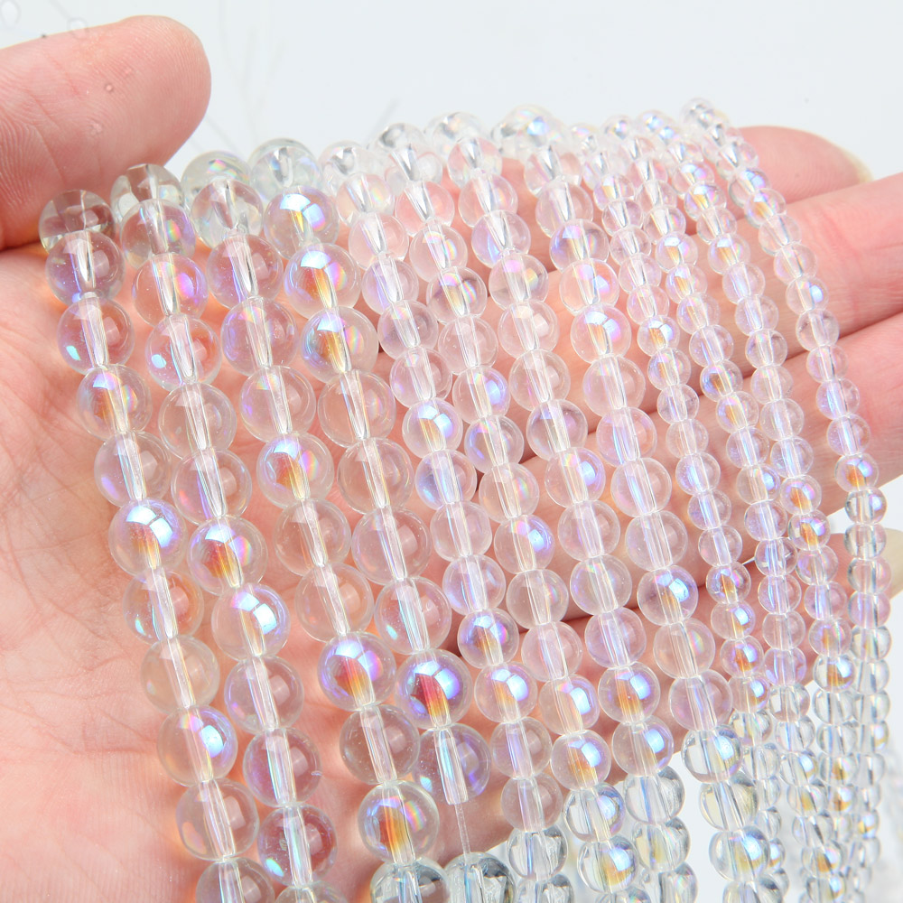 Transparent length 4mm about 95 PCs/Strand