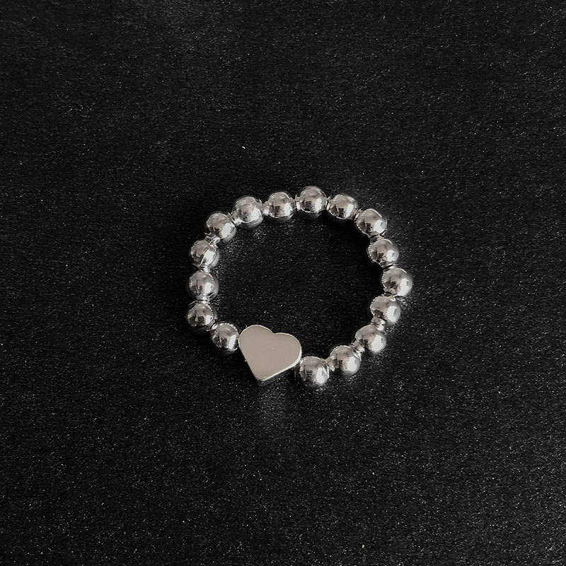 Silver love ring