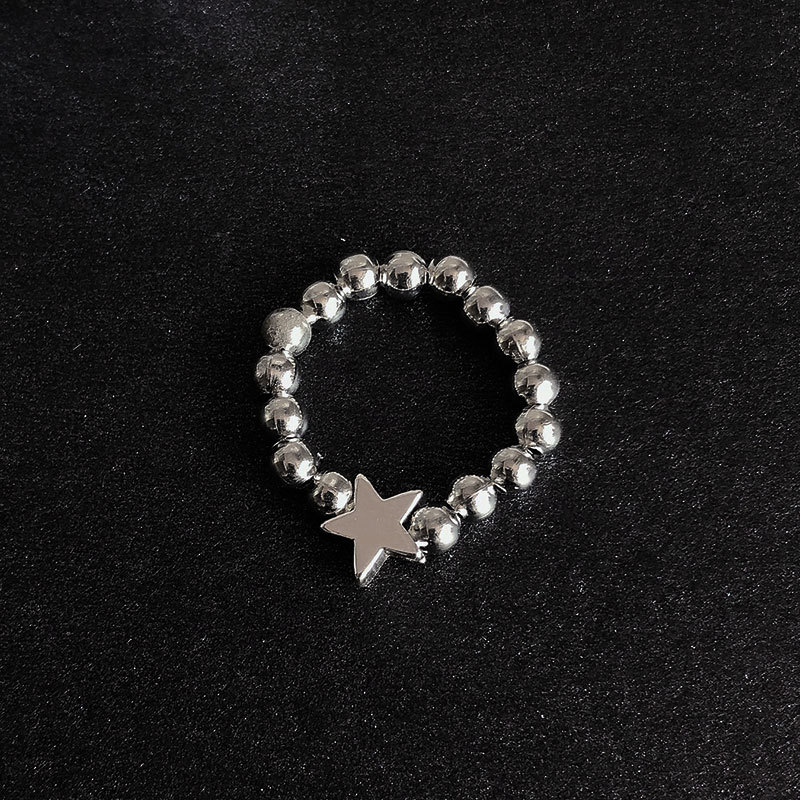 Silver star ring