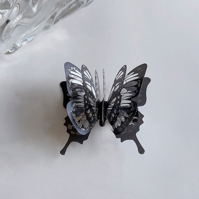 Black butterfly bobby pin