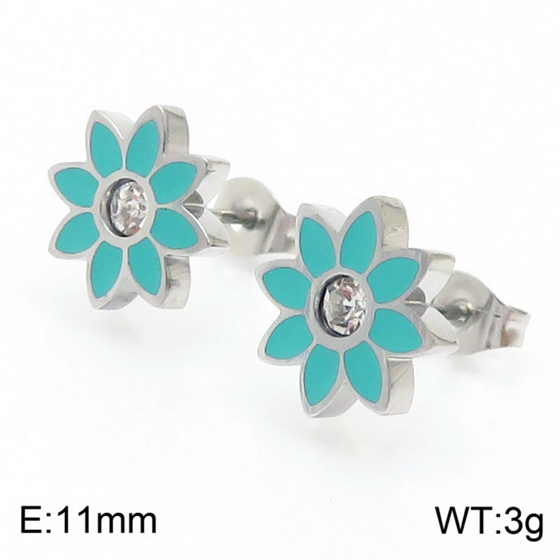 Steel earrings KE109410-KLX