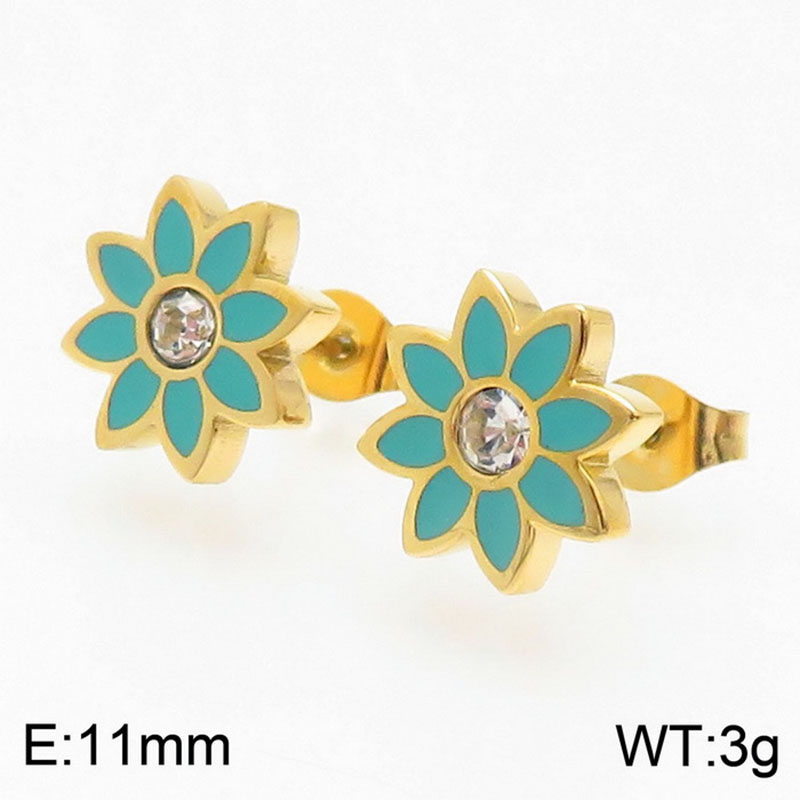 Gold earrings KE108795-LX