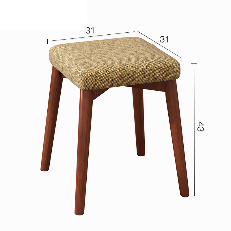 Brown-brown square stool