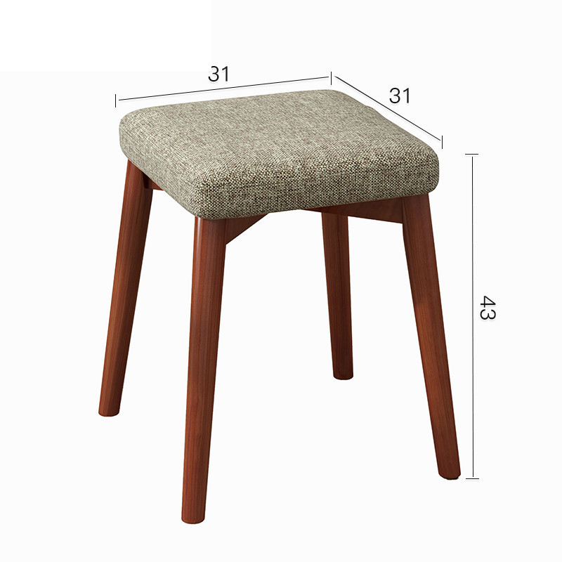 Light gray-brown square stool