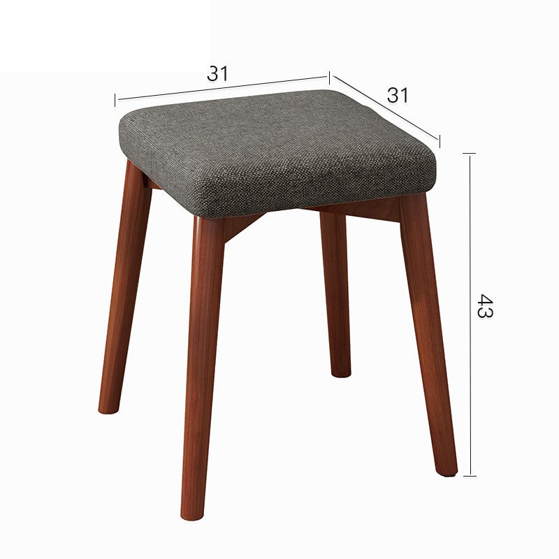 Dark grey-brown square stool