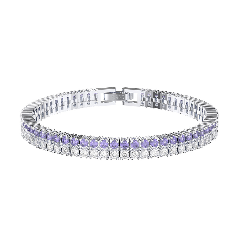 1:2.0mm purple white zirconium, length :16.5cm