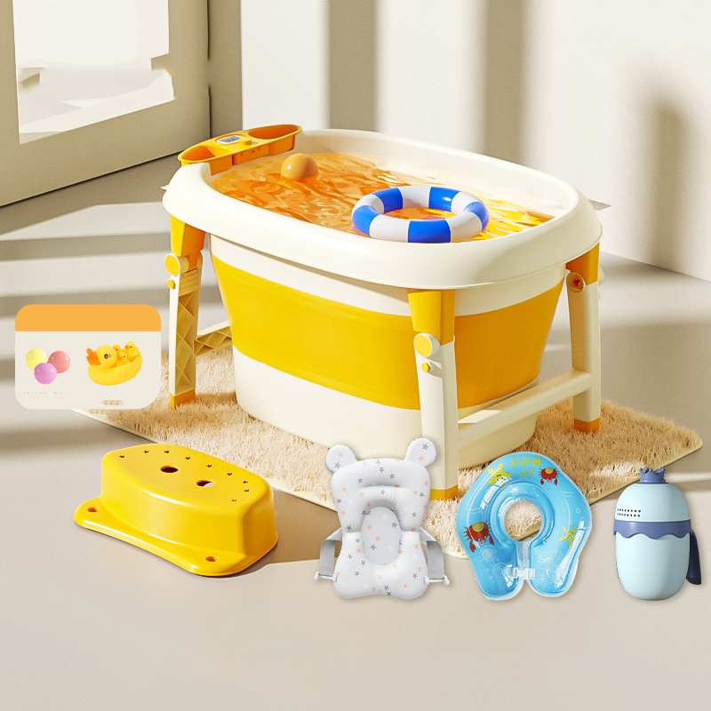 Yellow -bath mat -water spoon -swimming ring