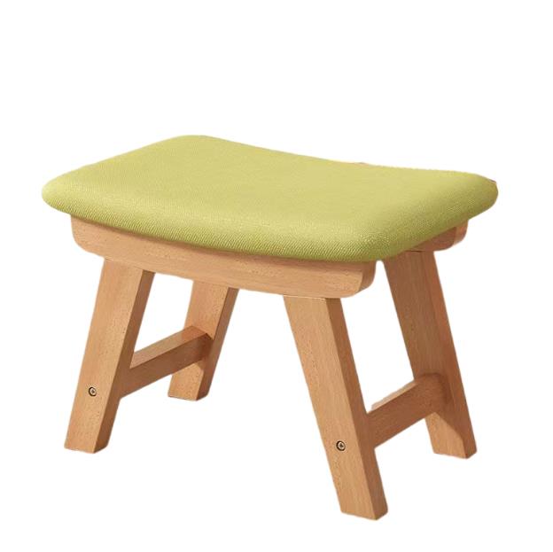 Beech wood frame   green sitting surface