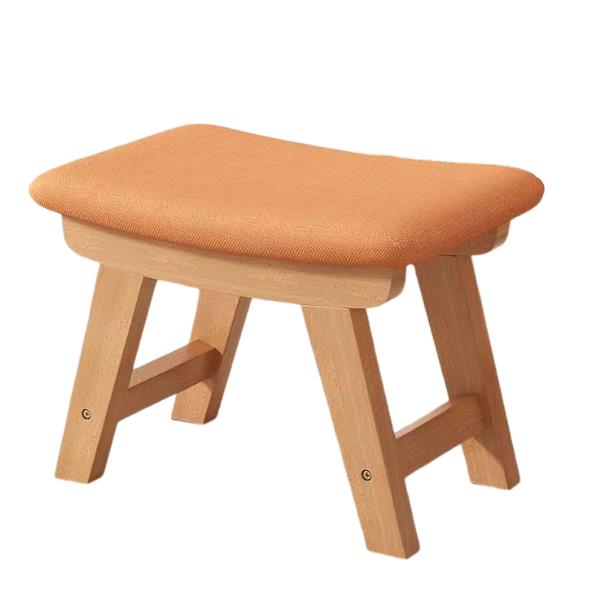 Beech wood frame   orange sitting surface