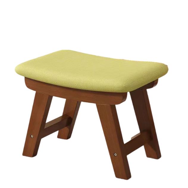 Beech walnut color frame   green sitting surface