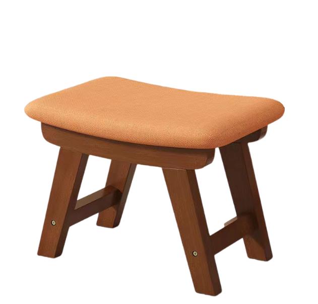 Beech walnut frame   orange sitting surface