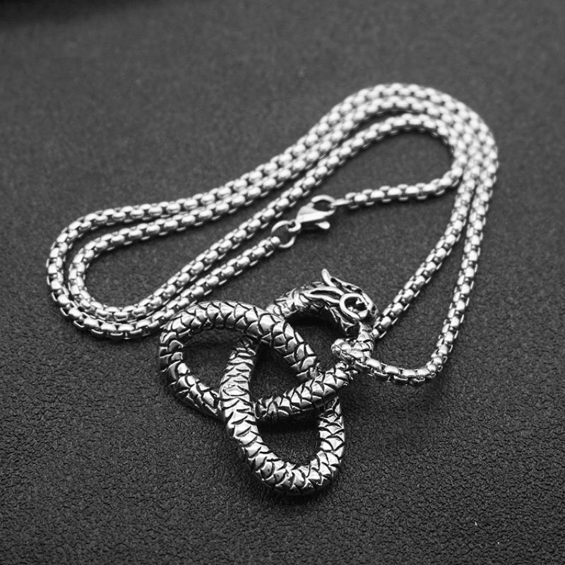 Steel color with 60cm square pearl chain