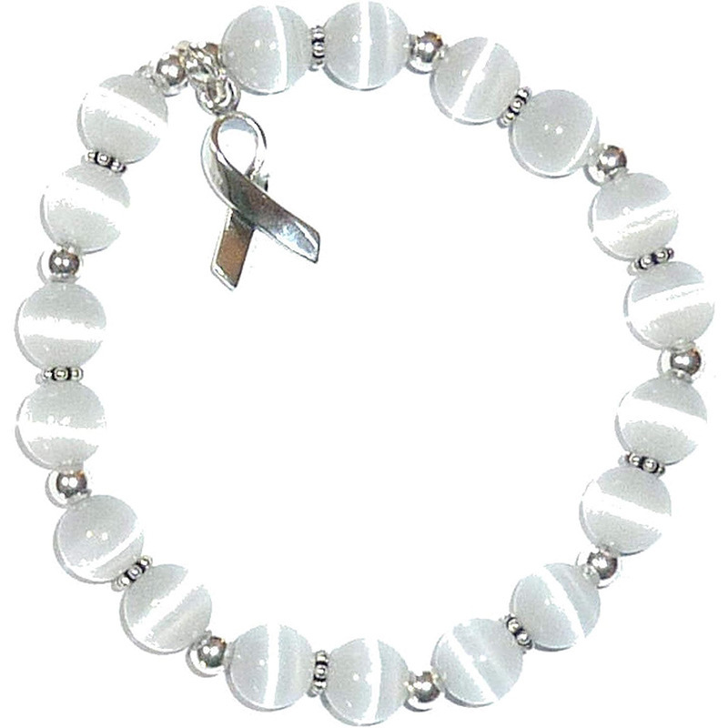 White cat eye bracelet