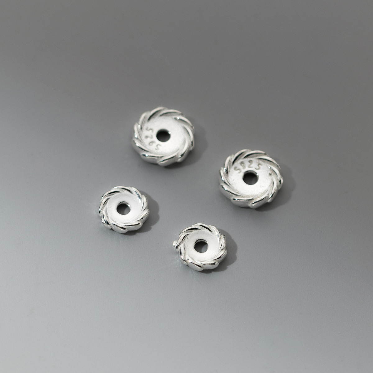 Plain Silver White 8mm