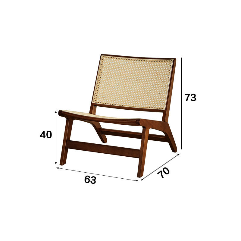 Deep walnut recliner (imitation rattan)