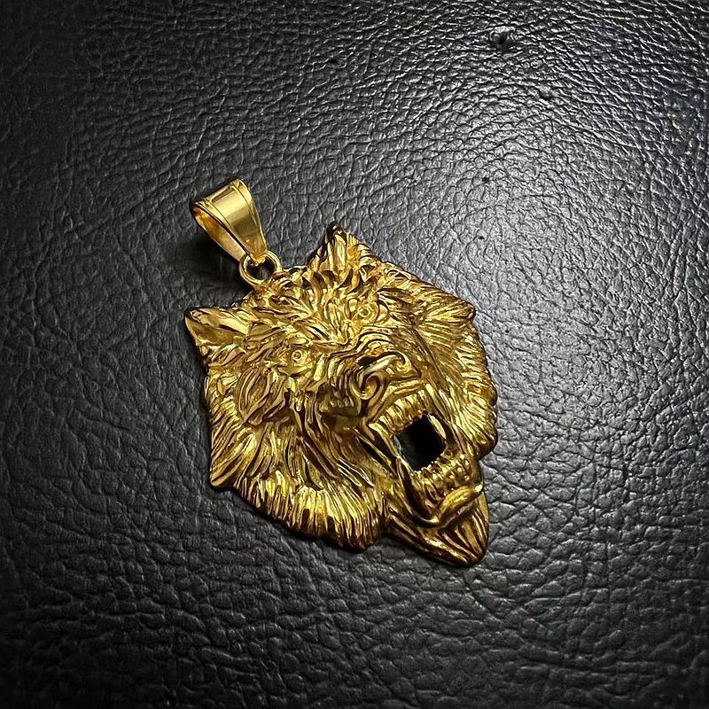 Gold single pendant  41x57mm