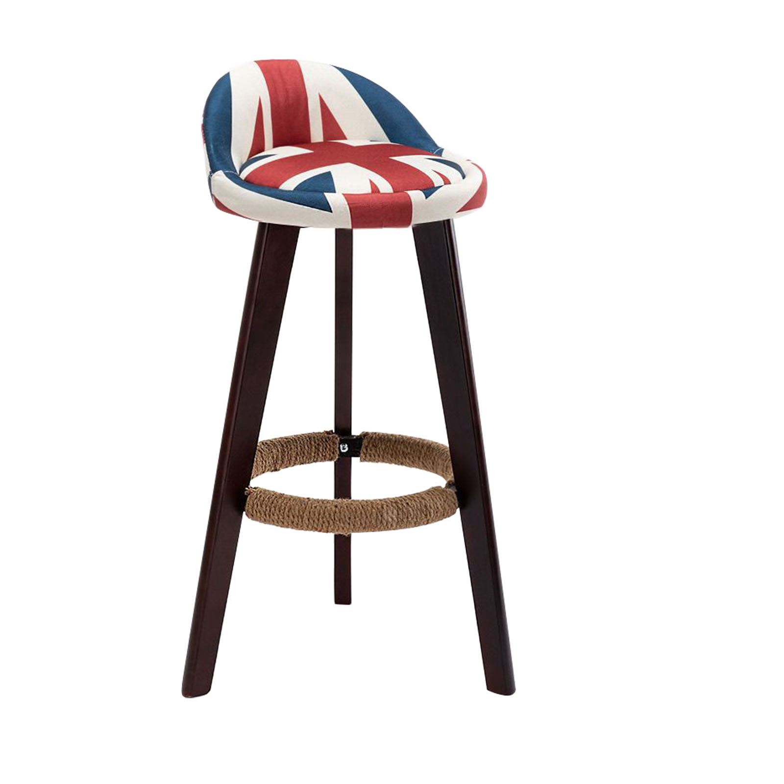 Brown feet sitting height 70cm- Union Jack linen