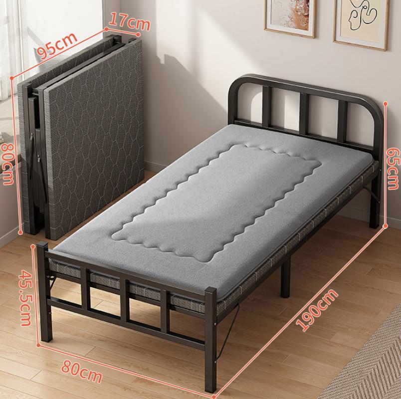 [Upgraded square tube   Lamb wool mattress] 80cm wide