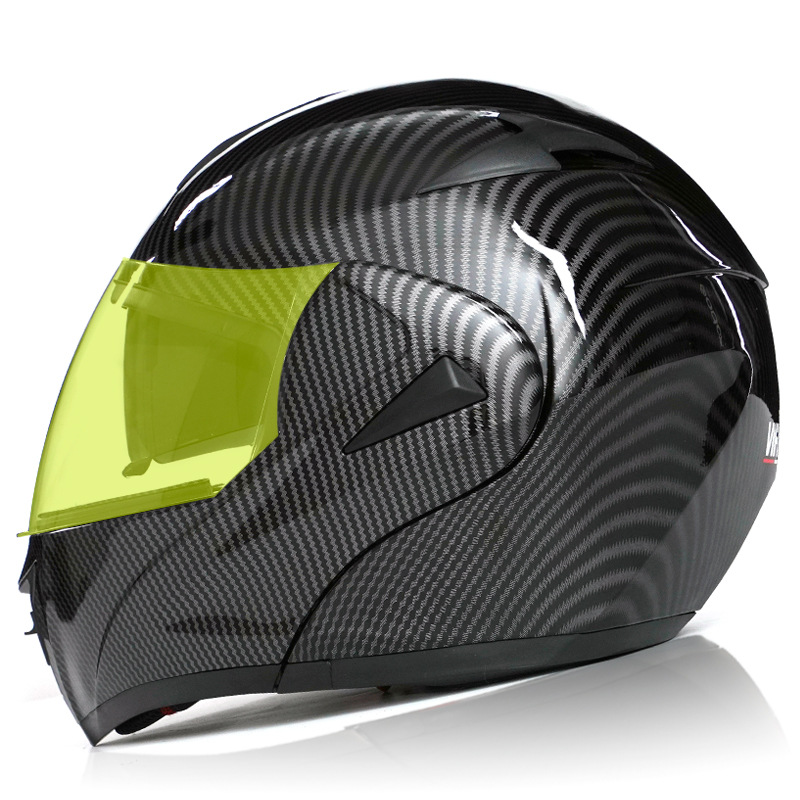 Serpentine carbon fiber night brightening mirror