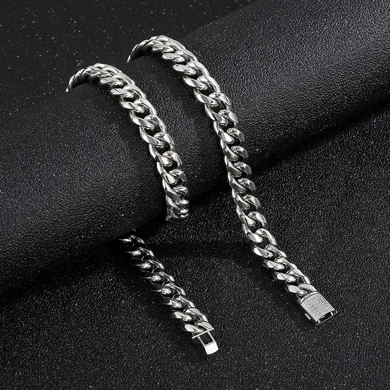 Steel color (width 10mm) Bracelet 20cm