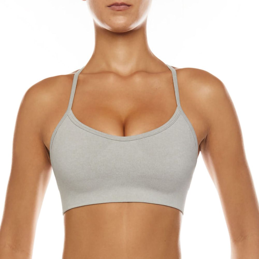 Gray halter bra