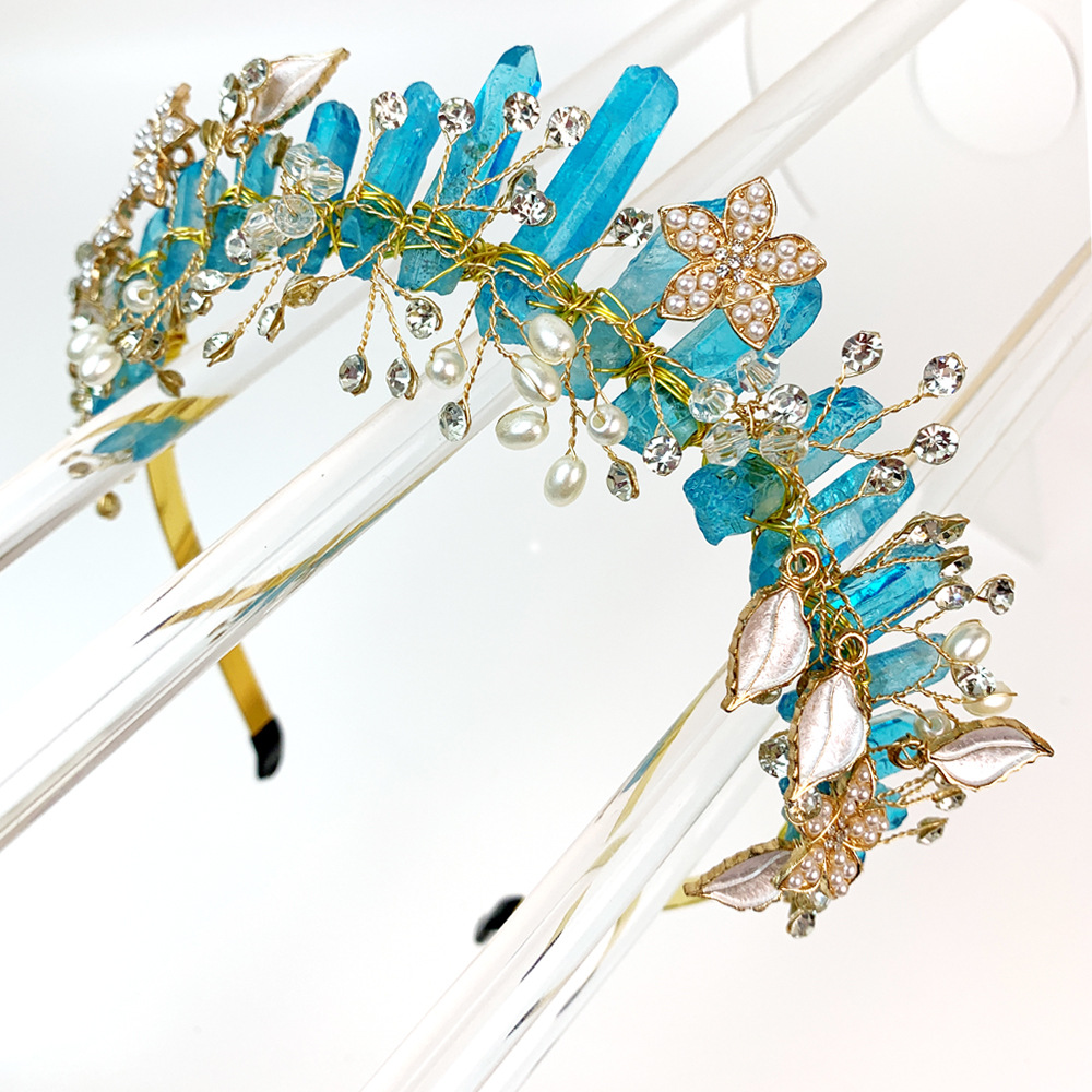 Blue crystal headband