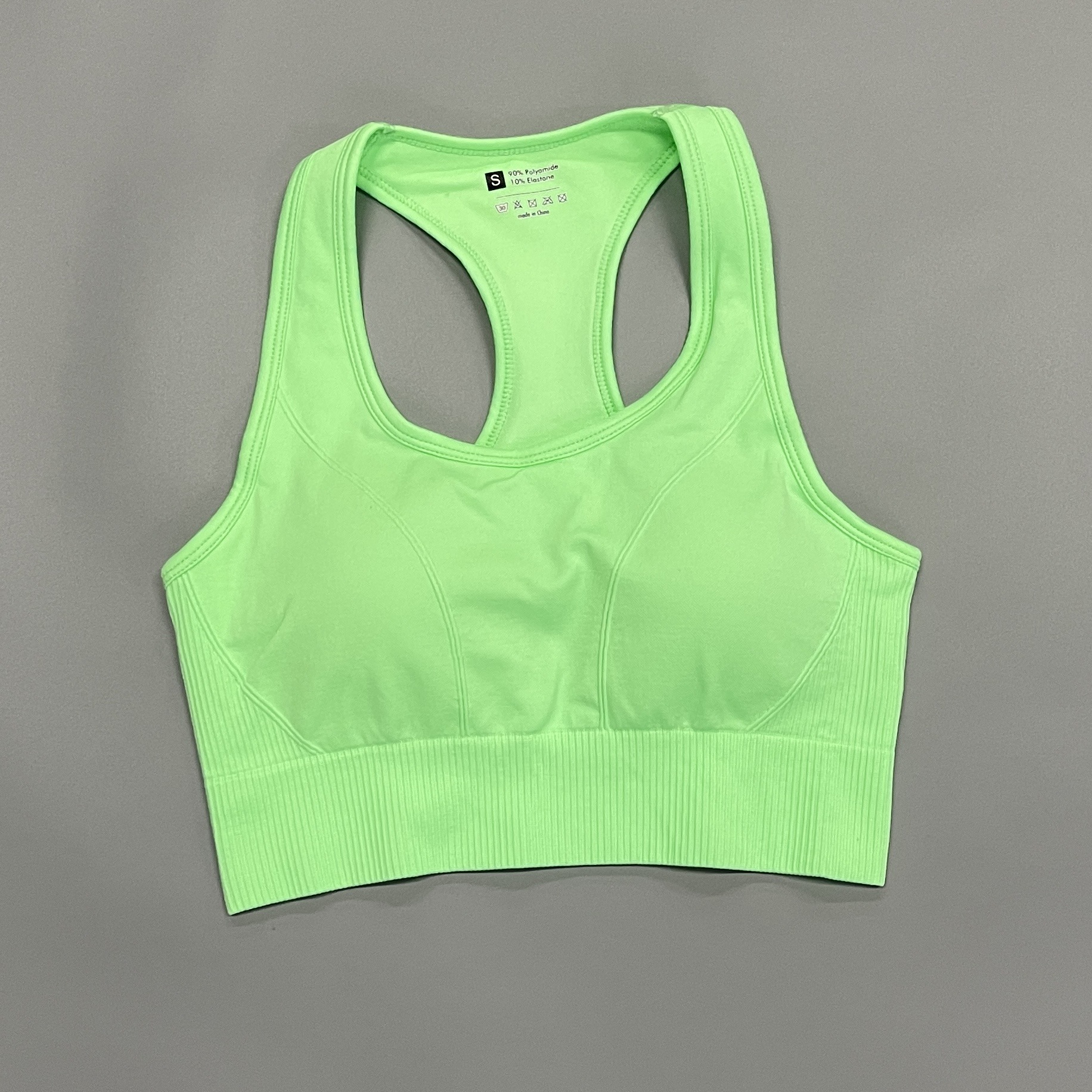 fluorescent green bra