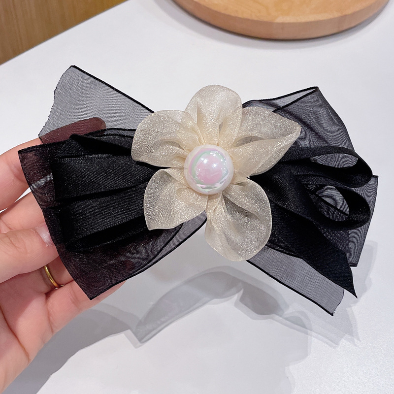 172 Bow hair clip - Black