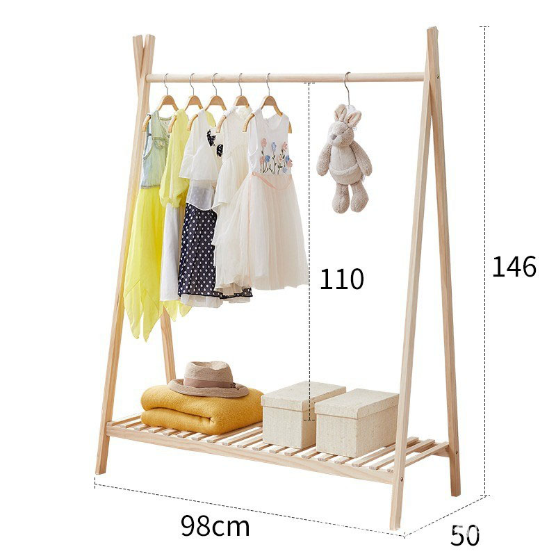 Wide 100 solid wood fork fork under net coat rack